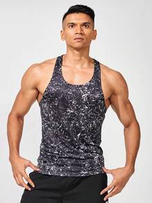 Football 男友风扎染印花休闲运动背心 - 彩色 - 查看 4