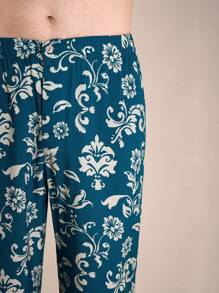 EverLounge Men's Floral Print Straight Loose Pajama Pants - Multicolor - View 5