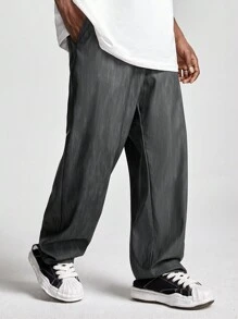Manfinity VCAY Pantaloni casual comodi con gamba dritta e tasche, stile urban