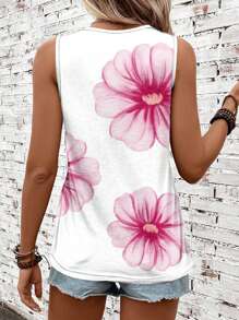 SHEIN LUNE Women's Casual All-Over Print Summer Tank Top