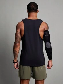 Gym Rark 男友风男士运动套装，无袖字母印花上衣搭配宽松撞色短裤，适合学校、健身房和运动穿着。 - 彩色 - 查看 2