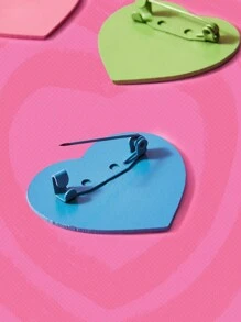 The Powerpuff Girls | ROMWE Set de 3 broches con forma de corazón personalizados con los personajes de caricatura lindos Blossom, Bubbles y Buttercup, para ropa y accesorios de bolsos, unisex, perfecto para San Valentín, mamá, madre, Día de la Madre, regalo