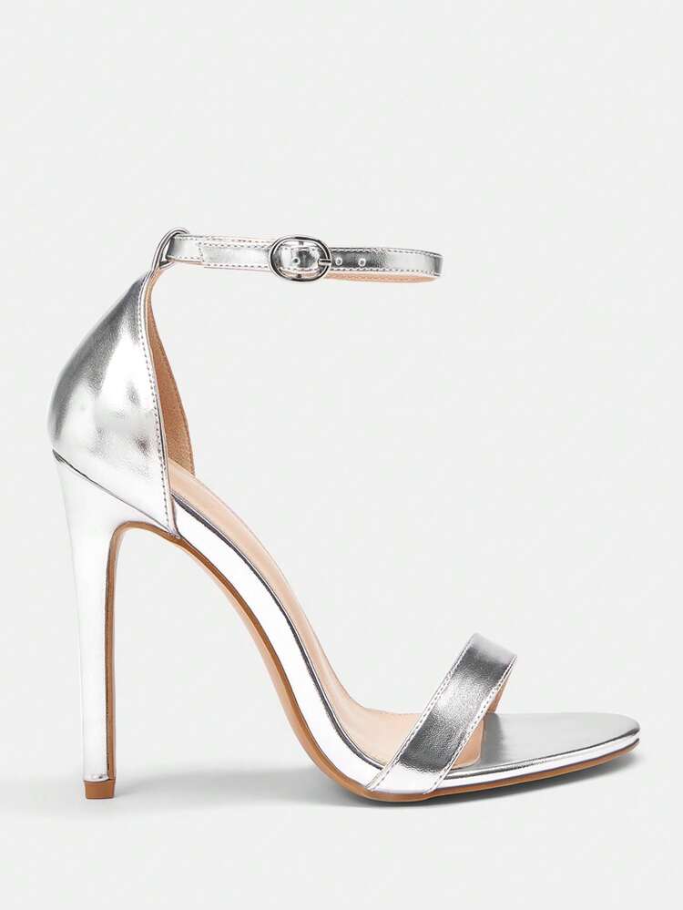 CUCCOO BIZCHIC Women Silver High Heel Fashion Sandals For Party/Occasion Spring Shoes Spring Break Easter For Christmas Spring Shoes