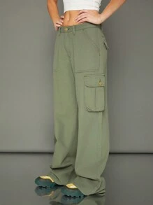 WESTFADE Quần Jeans Ống Đứng Baggy Denim 100% Cotton Cao Cấp - xanh quân đội - Xem 11