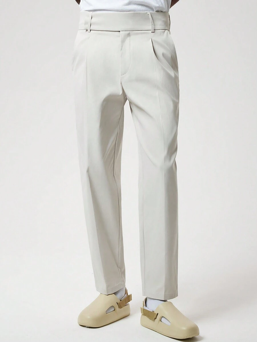 Forever 21 Straight Suit Trouser In Dark Stone - Apricot - View 1