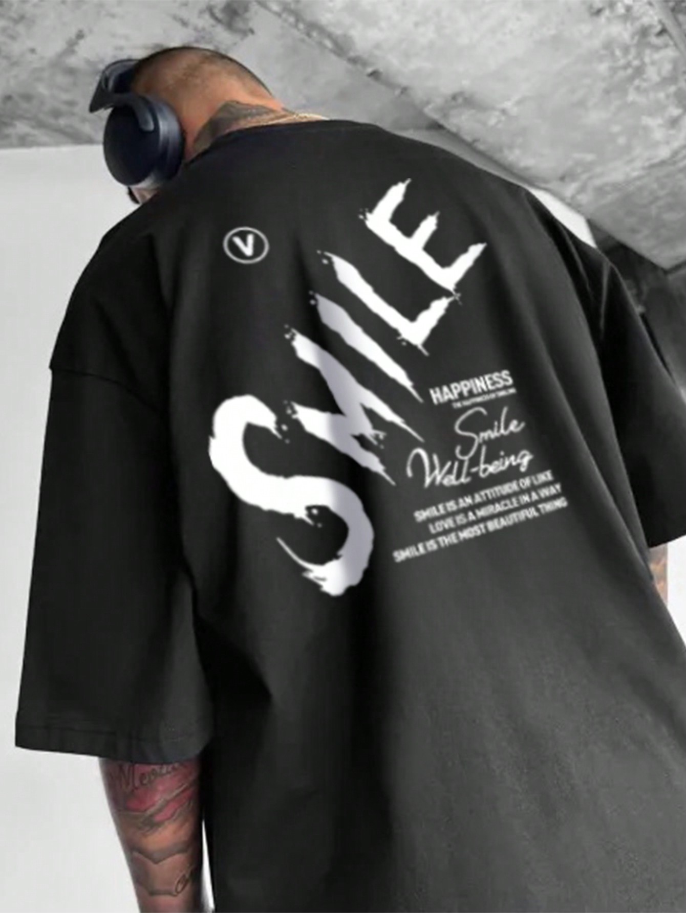 Men's Summer Short-Sleeved Round-Neck Casual T-Shirt With Slogan Print