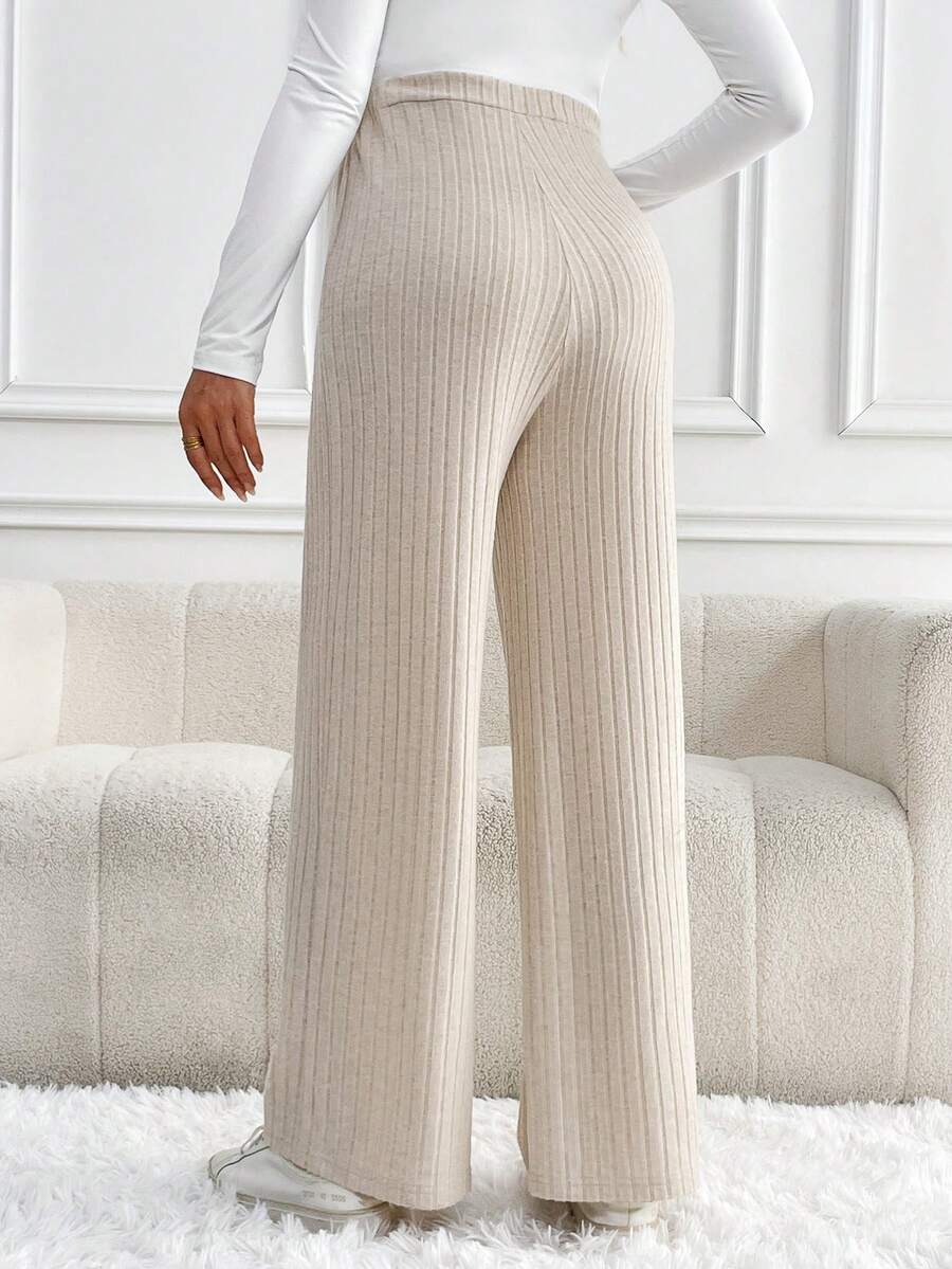 SHEIN Maternity Adjustable Waist Ribbed Loose Casual Pants for Sale