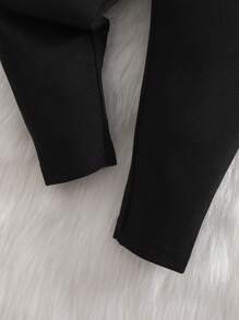 秋冬季女宝宝针织松紧腰纯色裙裤 - 黑色 - 查看 6