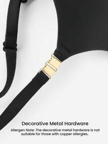 LUVLETTE Plunge Push-Up Black T-Shirt Basic Breezy Comfort Bra