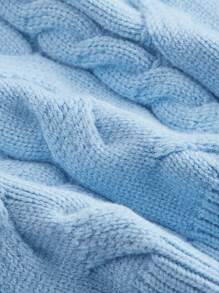 SHEIN MOD Women's Backless Vintage Floral Pattern Bowknot Knit Tank Top - Blue - View 4