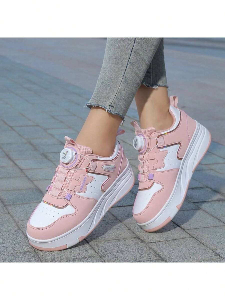 Girls And Teenagers Roller Skates, Detachable 4 Wheels Shoes, Suitable