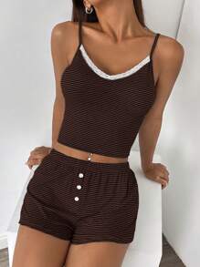 SHEIN Unity 2 件女士蕾丝吊带背心套装（蕾丝款式随机）