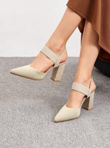 CUCCOO BASICS Woman Shoes Fashionable Classic Apricot Color High Heel Shoes With Removable Ankle Strap For Commuting For Spring And Summer Vacation Shoes Summer Spring Shoes Spring Break Easter