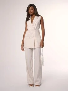 MUSERA Business Tailored Straight Leg Trousers Elegant Summer Sexy Chic