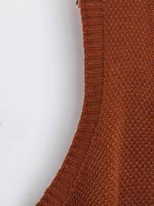 SHEIN LUNE Plus Size Women Solid Color Simple Sleeveless Casual Tank Top - Yellow - View 5