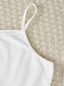 Teen Girl 3pcs Casual Fashion College Style Vacation Streetwear Crew Neck Crop Top, Camisole And Cargo Pants Set, Autumn Clothes