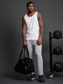 Manfinity Sport Corelite Boyfriend Style Men Plain Simple Zip-Up Sports Trousers