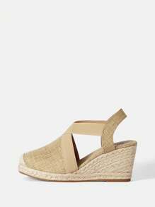 Styleloop Keil-Sandalen für den Urlaub, Keilsandaletten mit Kreuzriemen für den Sommerstrand, Sommerschlussverkauf Boho Feeling, Vintage Frenchy Schuhe für Weihnachten, Herbst und Neujahr