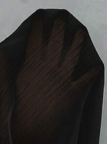 Firerie 女款白色雪纺防晒长袖开衫宽松轻薄中长款夏季 - 黑色 - 查看 7