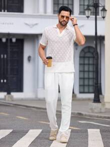 Manfinity VCAY Pantalones casuales rectos y ligeros para hombres, adecuados para el uso diario en verano