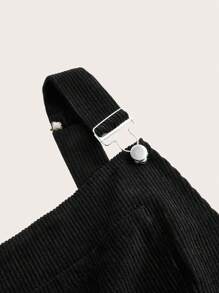 Flirla 大码刺绣吊带休闲无袖连衣裙 - 黑色 - 查看 3