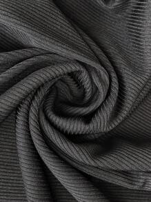 Calvaya Plus Size Elegant Square Collar Patchwork Lace Long Sleeve Work Blouse - Black - View 5