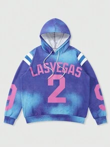 ROMWE MEN Prep Men's High Street Vintage Hoodie Sweatshirt For Casual Daily Wear, Autumn/Winter