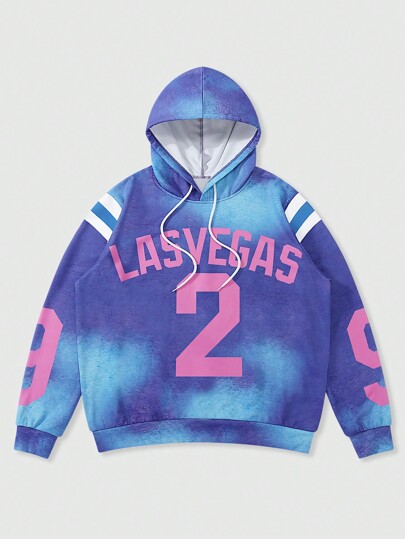 Prep Sudadera con capucha vintage de alta calle para uso casual diario, otoño/invierno para hombre