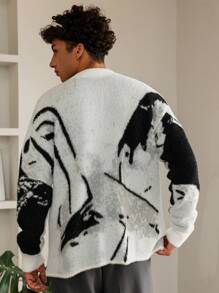 Manfinity EMRG Chaqueta tipo cardigan casual de uso diario con cremallera para hombres