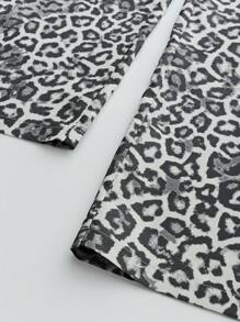 Zolique 女士豹紋寬鬆長褲 - 卡其色 - 查看 3