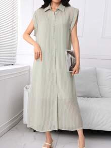 Mulvari Women's Green Dress, Back To School - Green - View 5