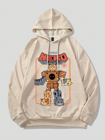 Vincenttrinidadart Sudadera con capucha estampada para uso casual de hombre, primavera verano