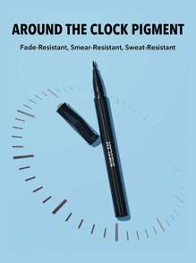 SHEGLAM On Fleek Long Lasting Liquid Eyeliner-Black Sweat-Proof Matte Eyeliner Pencil Ultra-Fine No Smudge Silky Smooth Easy To Use Eyeliner Kohl,Kajal,Henna Brand Beauty Makeup Face Paint Cosmetic For Women Girls Perfect For Winter Spring Ideal For Y2K Fancy Fashion Suitable For Birthday Gift Party Ready Best Color - Black - View 5