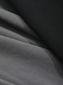 Dazy Plus Plus Size Color Block Crew Neck Fitted Long Sleeve Casual T-Shirt, Suitable For Spring, Summer, Autumn Preppy Tops,Fall Women Clothes - Grey - View 4