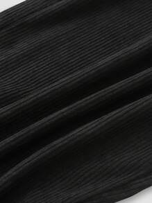 Flirla High Waist Wide Leg Pants - Black - View 5