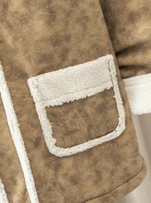 Casaco de manga comprida para meninos adolescentes outono Halloween jaqueta para meninos - Caqui - Ver 6