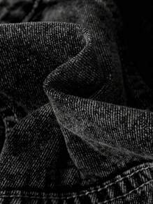 SHEIN Tween Girls' Summer Casual Washed Denim Vest