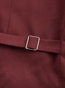 Manfinity BRENVOR Men's Woven Integrated Casual Sleeveless Suit Vest, Suitable For Spring And Summer