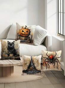 创意时尚万圣节装饰抱枕套柔软舒适 - 彩色 - 查看 3