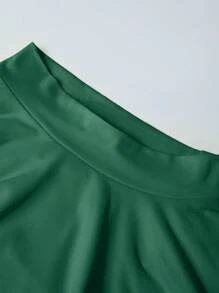 SHEIN SXY 2 件女式夏季黄色 T 恤和拼色阔腿裤套装 - 彩色 - 查看 4