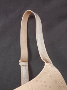 3pcs/Set Plus Size Seamless Comfortable Wireless Adjustable Full Coverage Support Bras Set - Multicolor - View 5