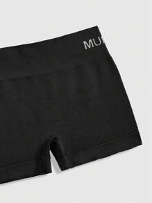 ROMWE 3pcs/Pack Women Simple Printed Briefs - Black - View 3