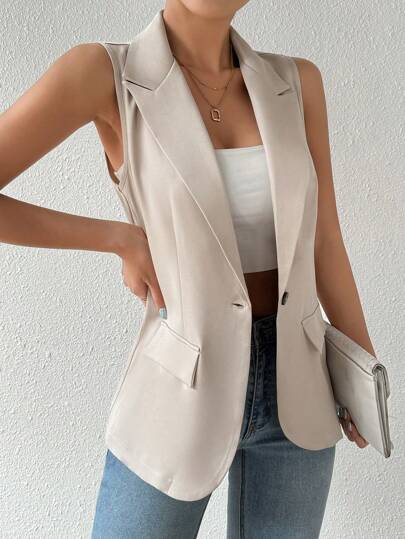 EMERY ROSE Của phụ nữ Cổ bẻ Bộ đồ Áo vest