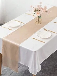 1pc Nordic Style Hotel Wedding Decoration Solid Color Table Runner - Champagne - View 2