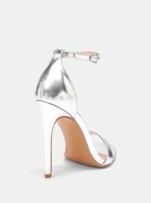 CUCCOO BIZCHIC Giày cao gót thời trang màu bạc cho nữ dùng cho tiệc/dịp lễ Giáng sinh Thu năm mới Ngày lễ Valentine - Bạc - Xem 9