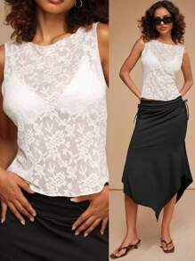 Forever 21 Herbst & Winter Damen Hellgelb Casual Ausgehen Top