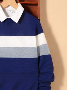 Felpa jacquard dal contrasto di colori per ragazzino, completo economico per il ritorno a scuola, può essere abbinato a camicia da ragazzo, tuta da ragazzo, giacca da ragazzo, pantaloni da ragazzo, Maglietta tinta unita, camicia con stampa cartoni animati, felpa grigia, felpa da ragazzo, jeans