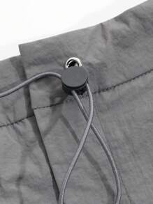 DAZY Chân váy xếp ly chữ A màu trơn dành cho nữ, có túi tiện dụng. - Màu xám đen - Xem 8