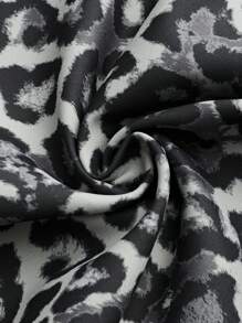 Zolique 女士豹紋寬鬆長褲 - 卡其色 - 查看 5