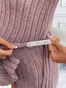 SHEIN Maternity Split Hem Tank Top & Biker Shorts - Dusty Pink - View 6